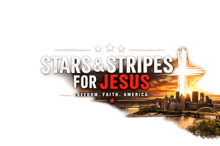 Stars and Stripes for Jesus. Freedom. Faith. America.
